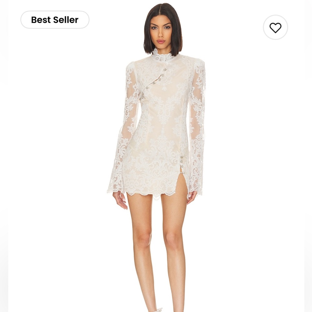 x REVOLVE Allure Dress in White - Stone Cold Fox